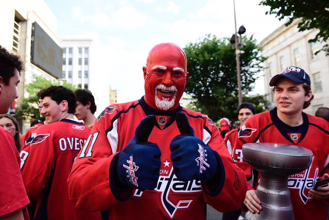 Capitals Fan in Red 